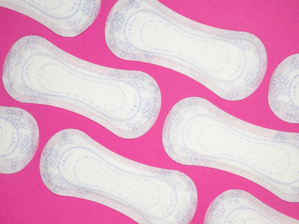 pads on a pink background